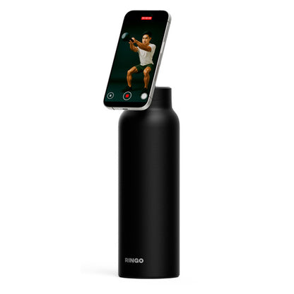 Gourde MagSafe Ringo Pro noire 710 ml avec porte-téléphone intégré